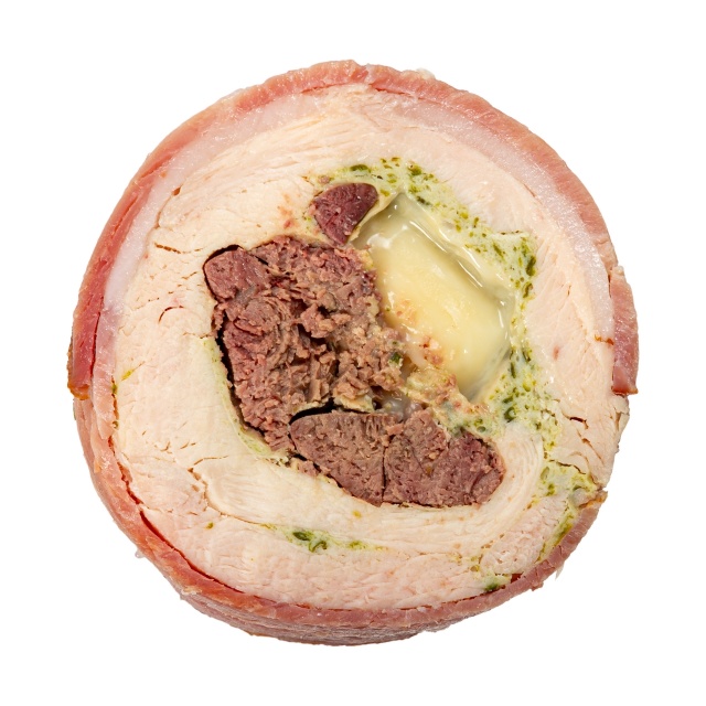 Chicken roulade with liver