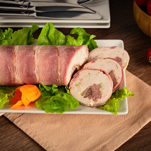 Chicken roulade with liver